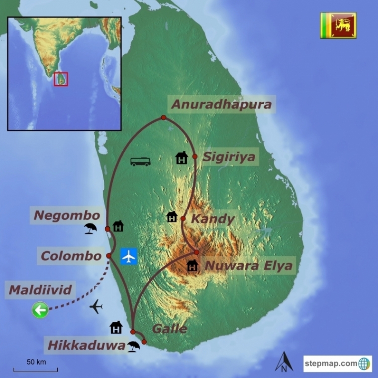 Sri Lanka ja Maldiivid - ringreis ja rannapuhkus